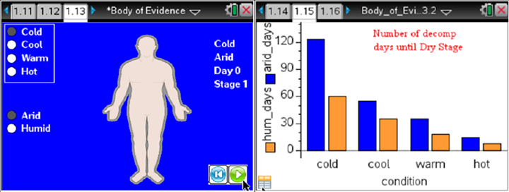 Analyze a decomposing body using TI-Nspire™ CX technology.