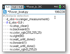 Stopping the Rover on water was a challenge.